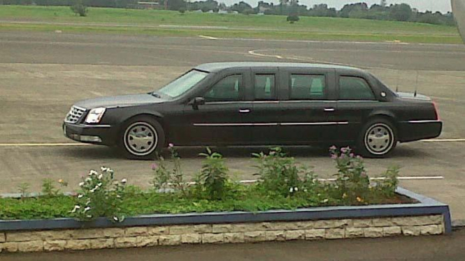 Mobil Presiden Obama di Lanud Halim Perdanakusum