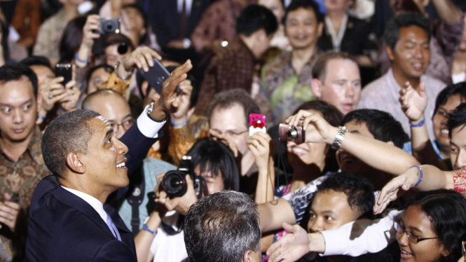 Presiden Obama di kampus Universitas Indonesia (UI)
