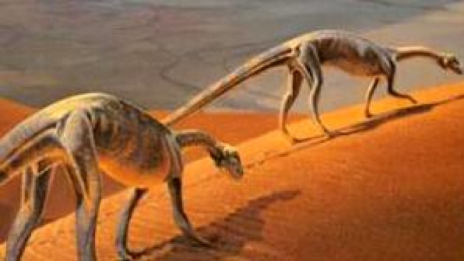 Ilustrasi Massospandylus, salah satu jenis dinosaurus pemakan tumbuh-tumbuhan