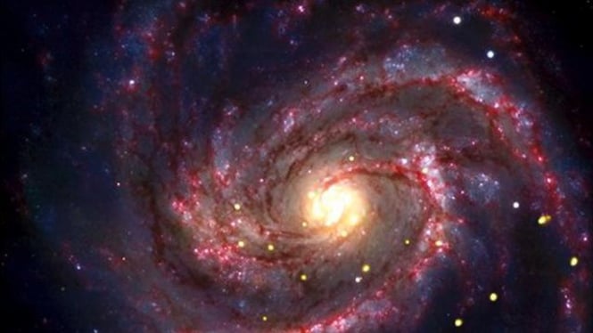 Gambar supernova suatu galaksi dari pantauan telekop NASA