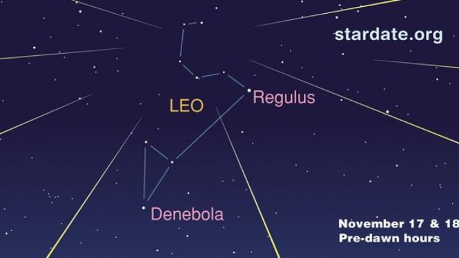 Peta penampakan Meteor Leonid