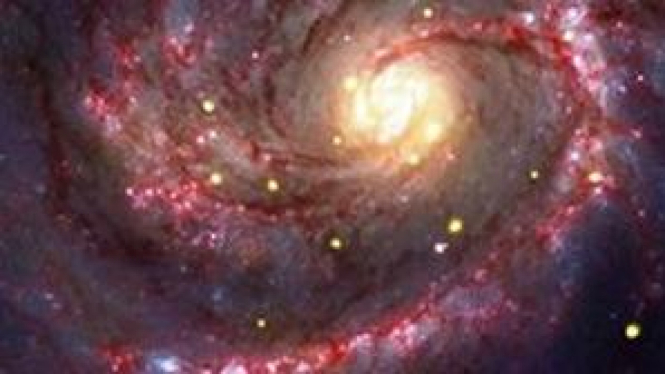 Posisi black hole SN 1979C di galaksi Bimasakti