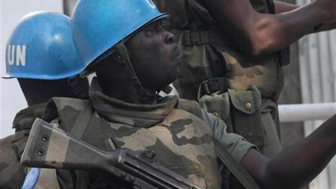 Pasukan penjaga perdamaian PBB berjaga-jaga di Pantai Gading