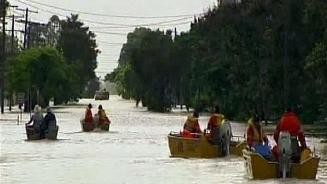 Banjir di kota Rockhampton, Australia bagian timur laut