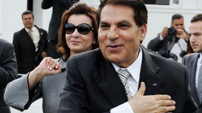 Zine El Abidine Ben Ali dan istrinya, Leila 