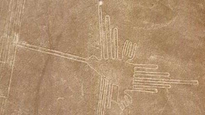 Satu gambar di dataran Nazca Peru yang mirip burung
