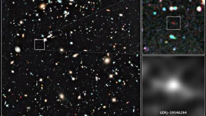 UDFj-39546284, galaksi tertua dan terjauh yang ditemukan teleskop Hubble