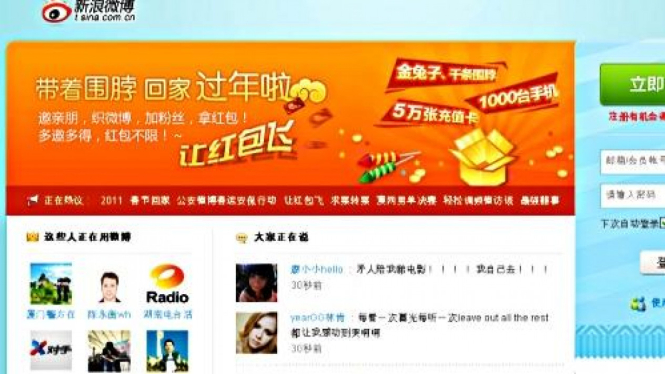 Sina Weibao, jejaring mikroblog lokal China