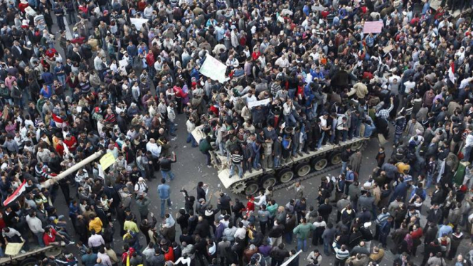 Aksi demonstrasi di Mesir.