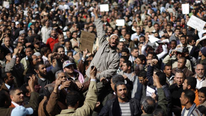 Aksi demonstrasi di Mesir