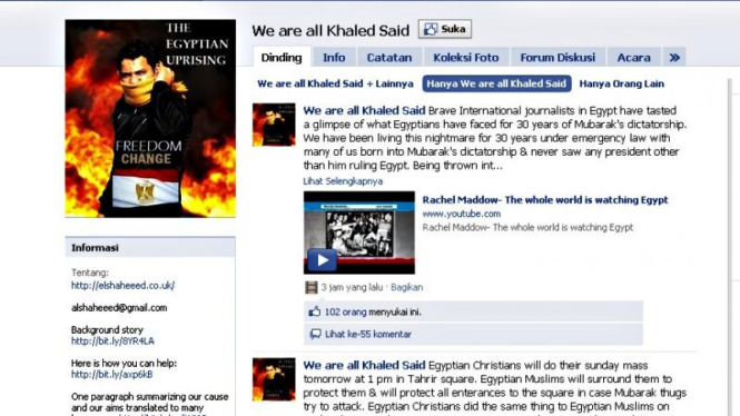 Gerakan We are all Khaled Said di Facebook