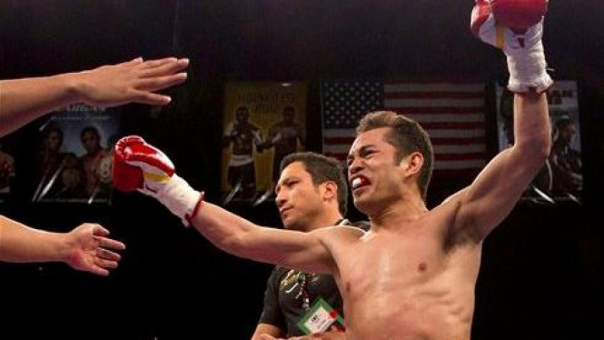 Nonito Donaire usai mengalahkan Fernando Montiel