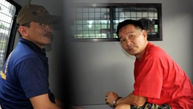 Dua narapidana lapas narkotika Nusa Kambangan, Yoyok (kiri) dan Hertony (kanan)