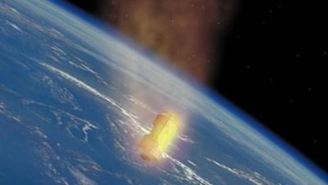 Satelit ruang angkasa yang masuk ke atmosfir bumi