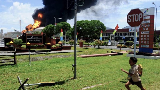 Kebakaran kilang Pertamina Cilacap