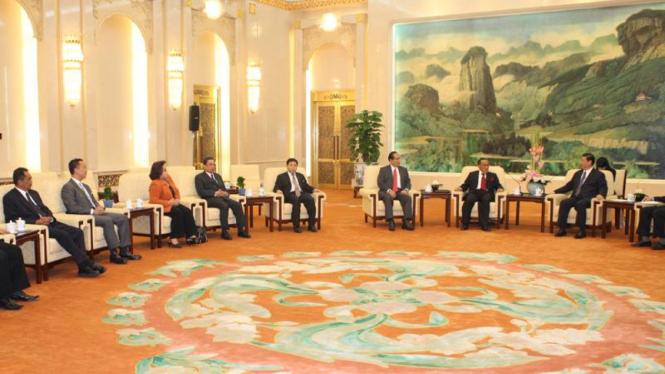Ketum Golkar Aburizal Bakrie bertemu dengan Wakil Presiden China Xi Jinping