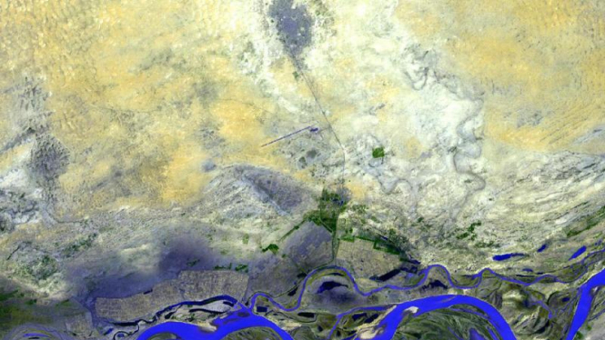 Foto permukaan bumi diambil dari luar angkasa