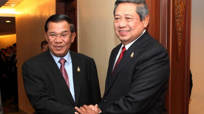 Presiden SBY dan PM Kamboja, Hun Sen
