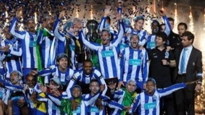 FC Porto merayakan gelar Liga Portugal