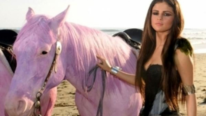 Selena Gomez dan kuda pink