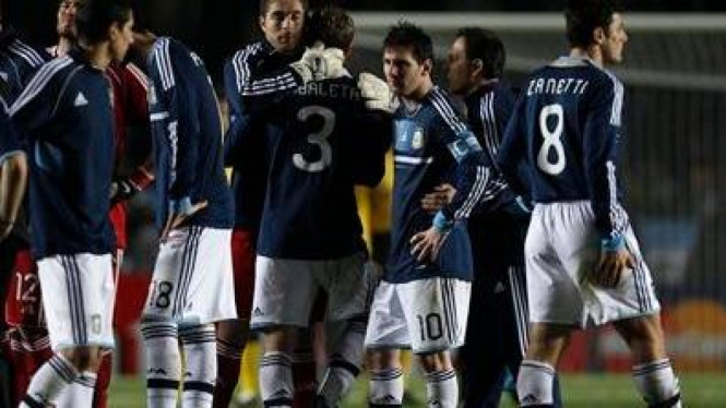 Timnas Argentina usai dikalahkan Uruguay