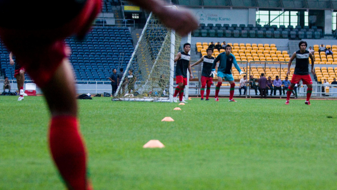 Latihan Timnas Di GBK