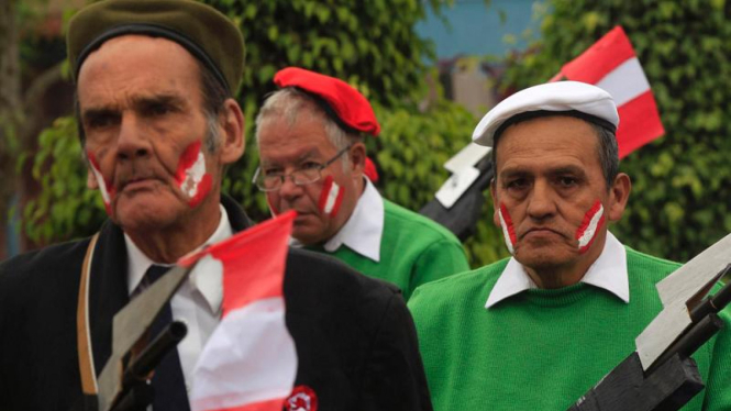 Parade jelang hari kemerdekaan Peru