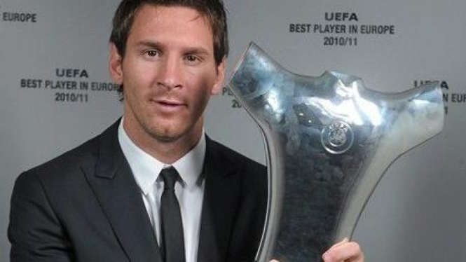 Lionel Messi dinobatkan sebagai pemain terbaik di Eropa