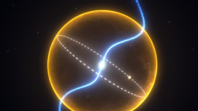 Ilustrasi planet PSR J1719-1438 rekaan tim ilmuwan Universitas Swinburne