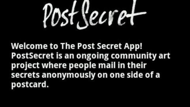 PostSecret, aplikasi berbagi rahasia  