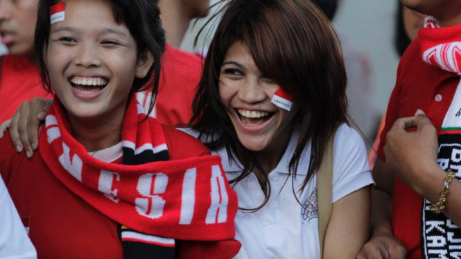 Suporter Wanita Timnas Indonesia