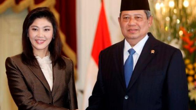 Presiden Yudhoyono menerima kunjungan PM Thailand Yingluck Shinawatra