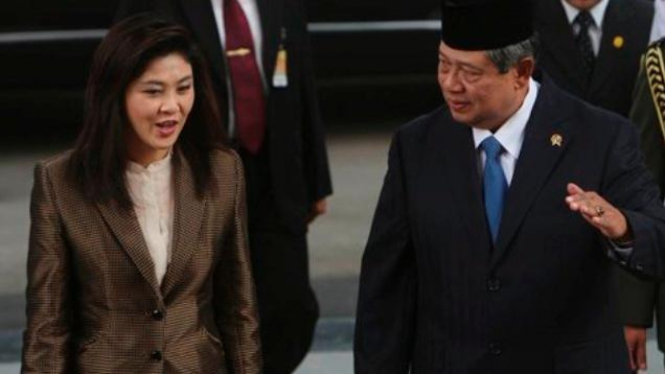 Presiden Yudhoyono menerima kunjungan PM Thailand Yingluck Shinawatra