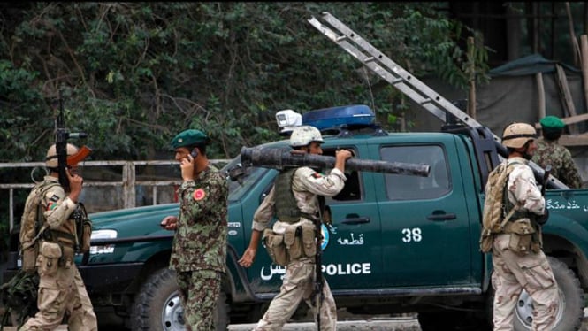 Serangan Gerilyawan Taliban di Kedubes AS di Kabul, Afghanistan.