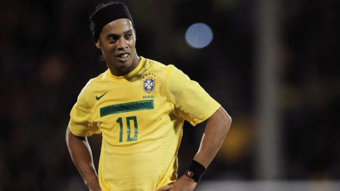 Ronaldinho saat melawan Ghana