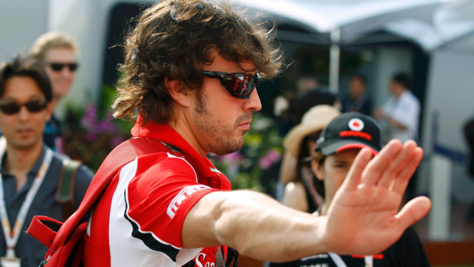 Fernando Alonso di GP Singapura
