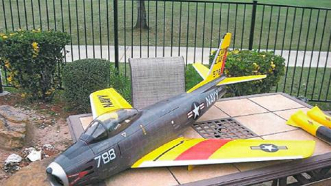 Pesawat mainan yang akan digunakan untuk mengebom Pentagon dan Capitol.