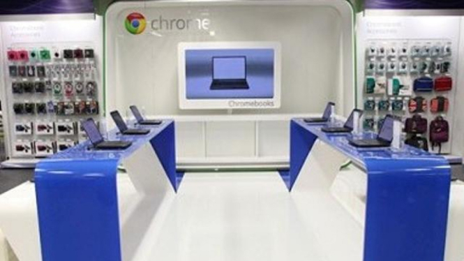 ChromeZone, toko perdana Google di London, Inggris.