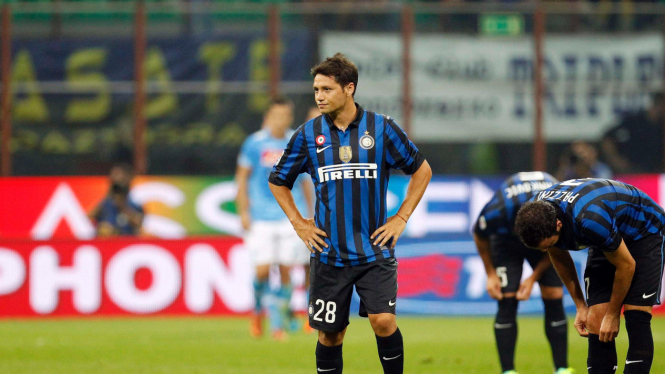 Pemain Inter Milan di pertandingan melawan Napoli