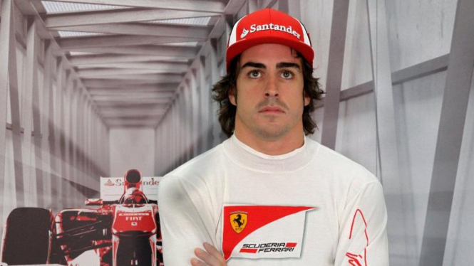 Pembalap Ferrari, Fernando Alonso, di GP Jepang