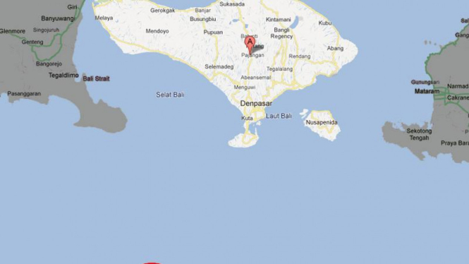 Titik Gempa Bali 13 Oktober 2011