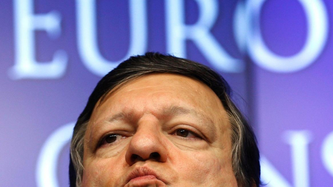Presiden Komisi Eropa Jose M. Barroso di KTT Uni Eropa 2011