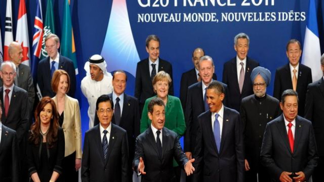 Para pemimpin KTT G20 di Cannes, Prancis, 3 November 2011