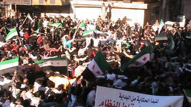 Warga Syria Protes Saat Idul Adha