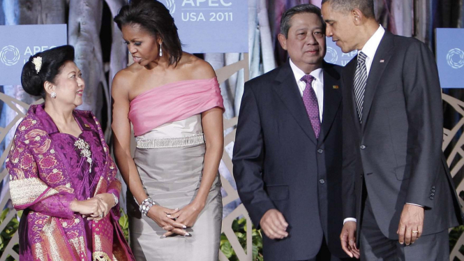 Presiden SBY, Presiden Barack Obama, Ani Yudhoyono dan Michelle Obama