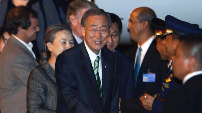 Sekjen PBB Ban Ki-moon menghadiri KTT Asean di Bali