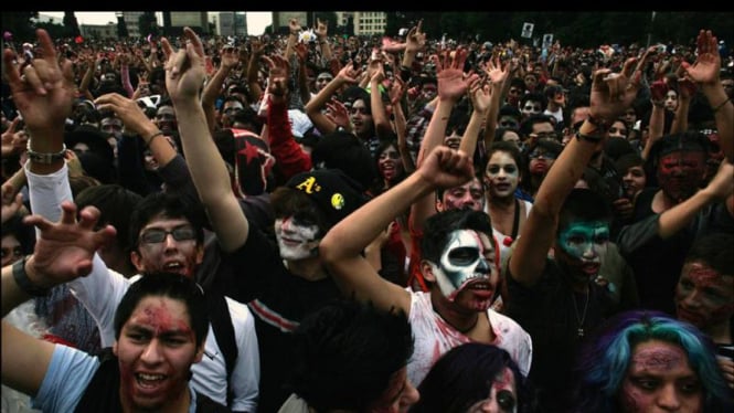 Zombie walk di Mexico