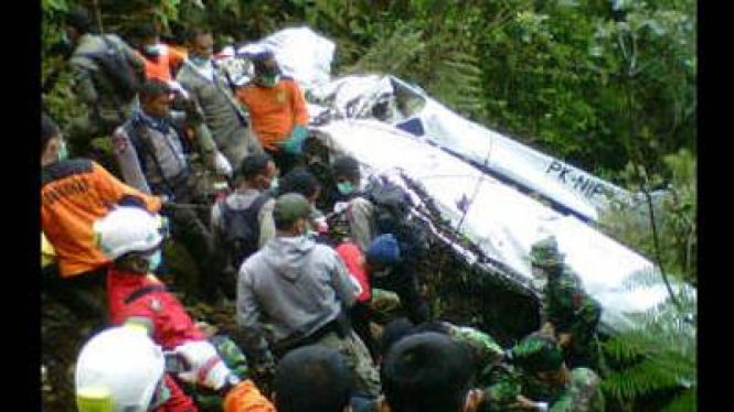 Puing pesawat Cessna di Majalengka, Jawa Barat