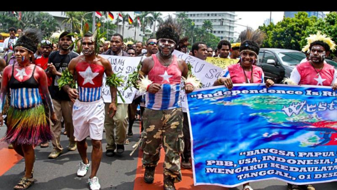 Aksi Demo Warga Papua