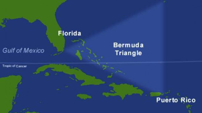 Peta kawasan Segitiga Bermuda